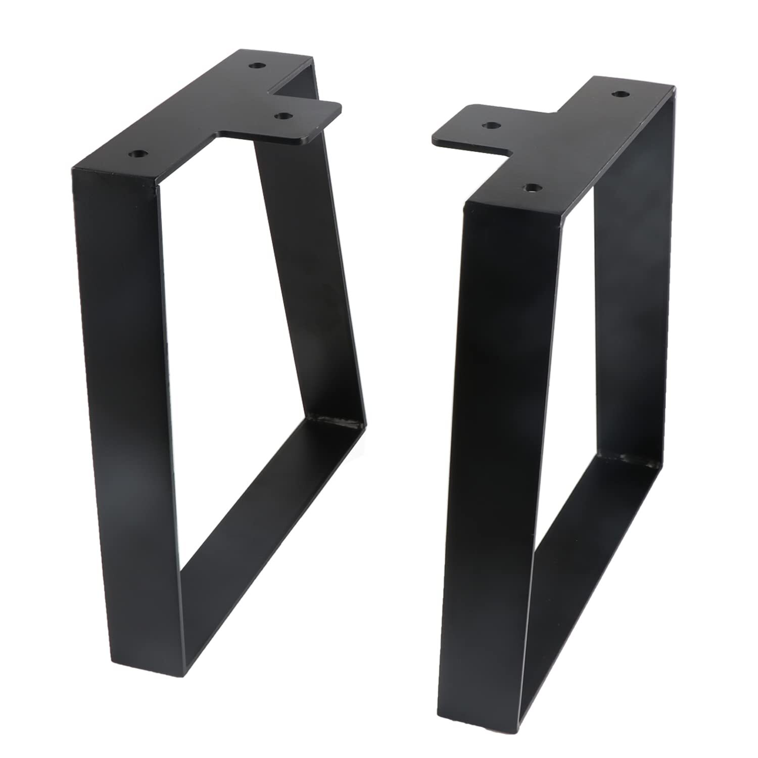 2-Pack 14-in Black Trapezoid Metal Table Legs DIY Furniture Coffee Table Legs