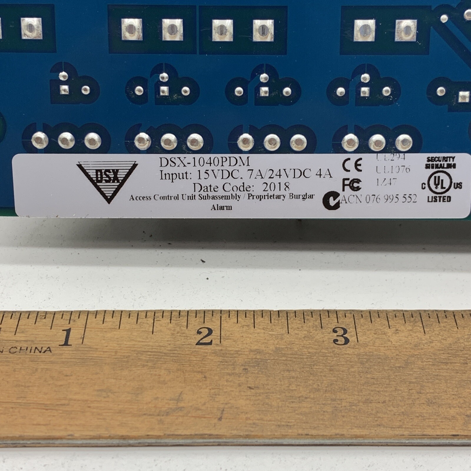 DSX Access Systems DSX-1040PDM Access Control Unit Subassembly 4A 15VDC