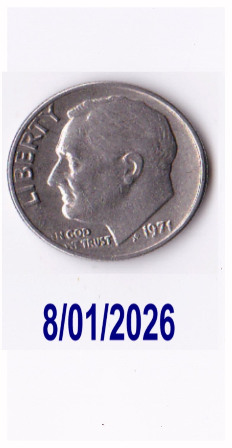 1971P ROOSEVELT DIME SEMI-KEY!Circulated!