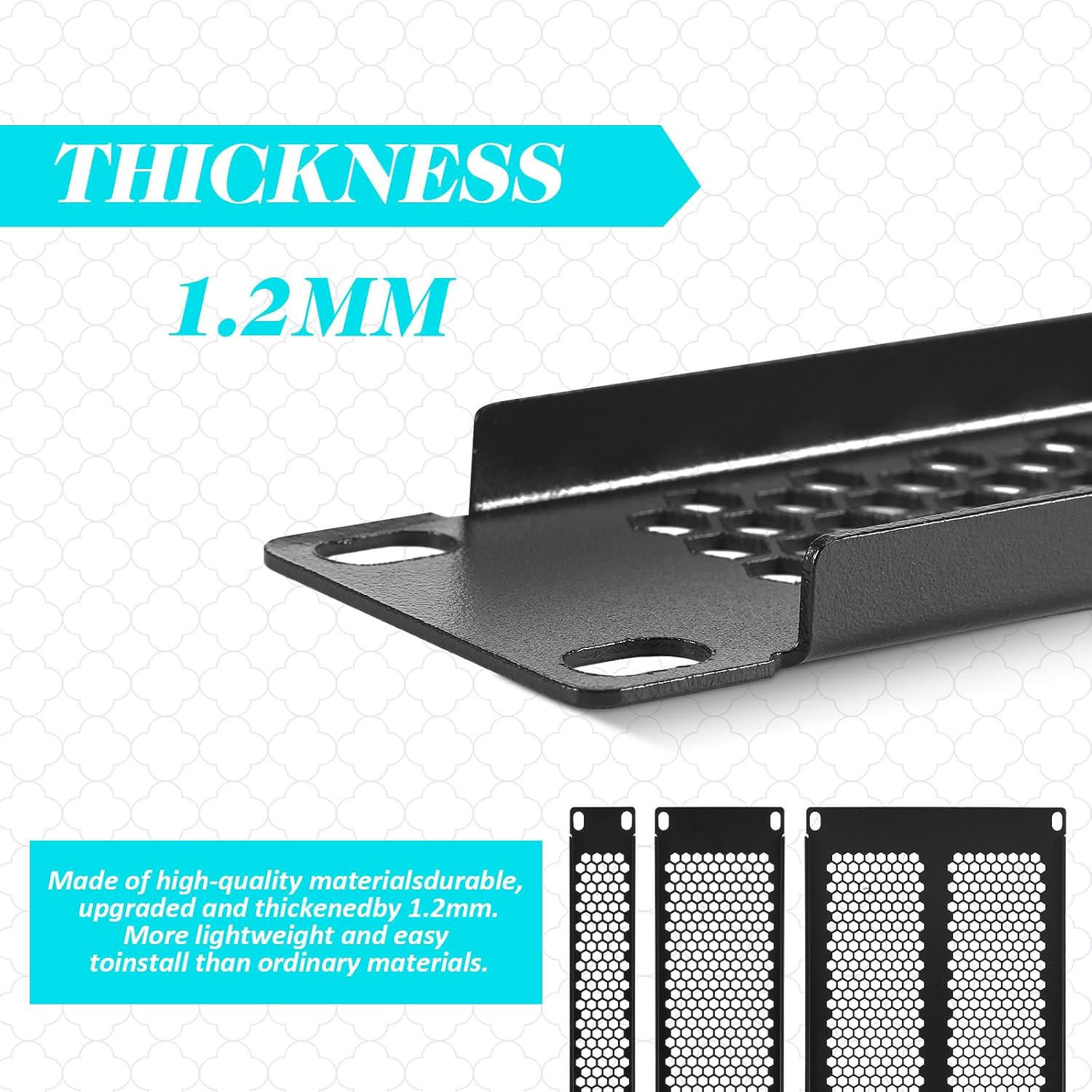 Moxweyeni 6 Pcs 1 U, 2 U, 4 U Blank Panel Metal Rack Mount Venting Blank Panel