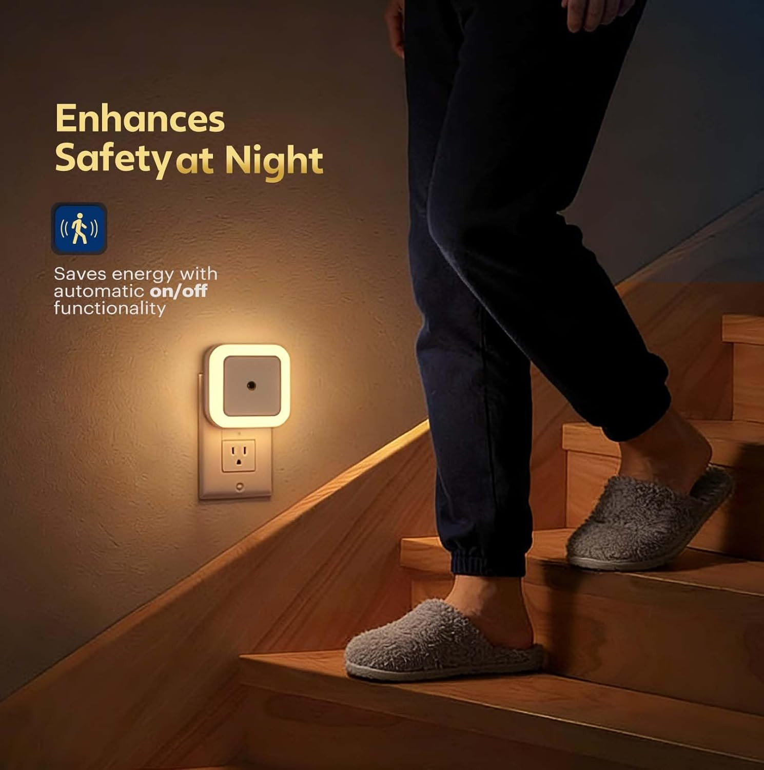 Night Light Plug into Wall 4-Pack Plug in LED Nightlight 0.5W Dusk to Dawn Night