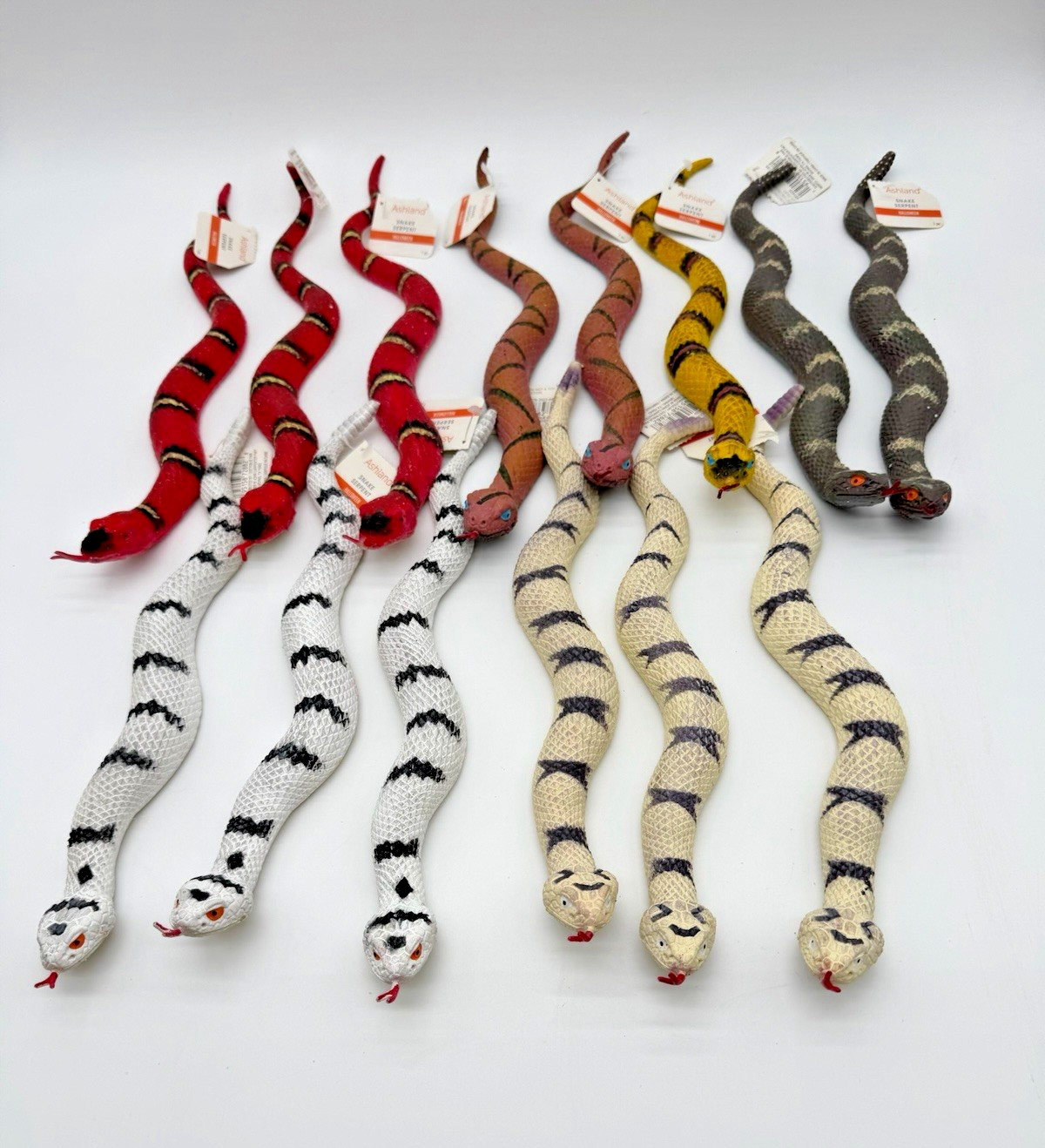 LOT (14) New Ashland Garden Snakes 14" Halloween Decor Nature Decoration Props