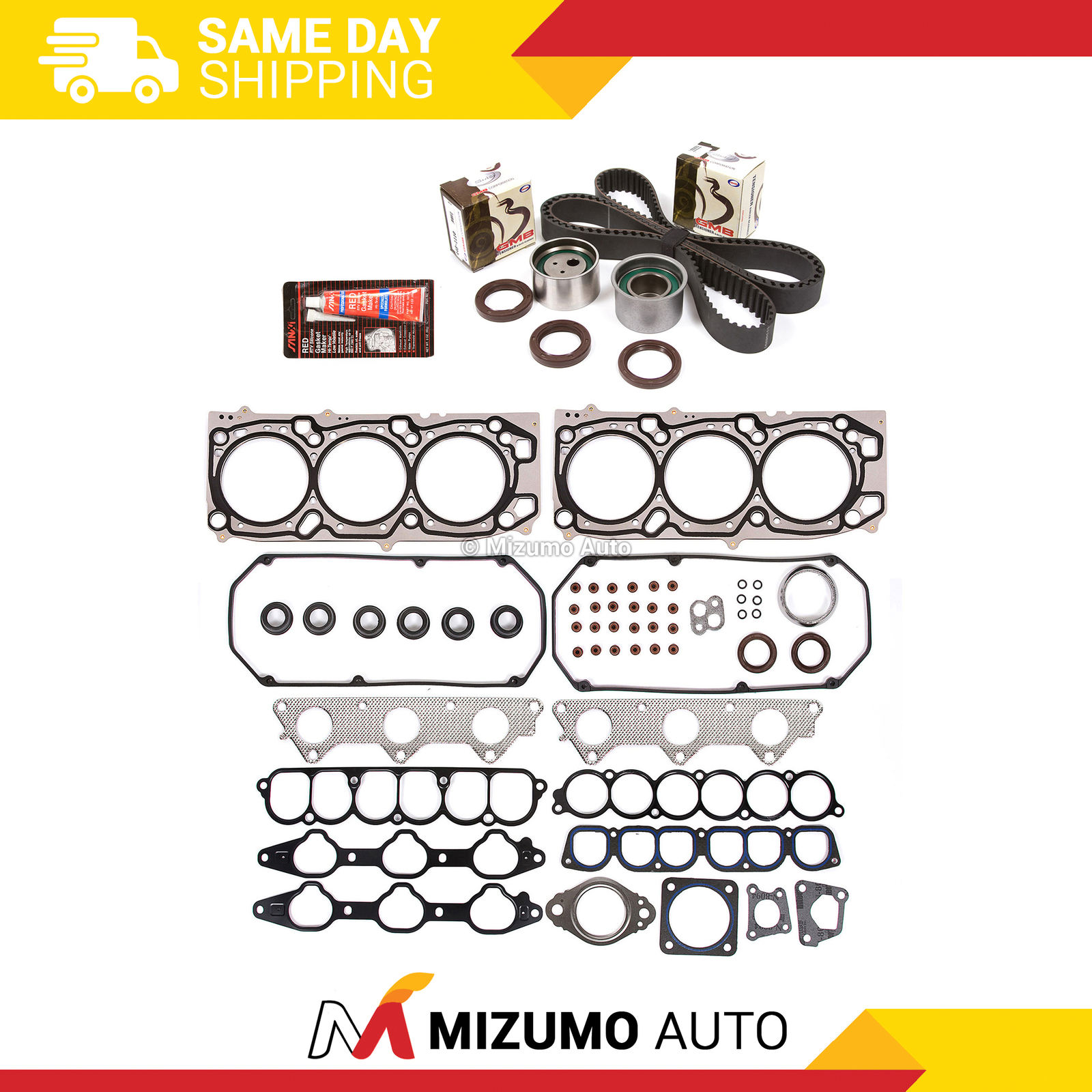 Head Gasket Set Timing Belt Kit Fit 03-06 Mitsubishi Montero 3.8 SOHC 6G75