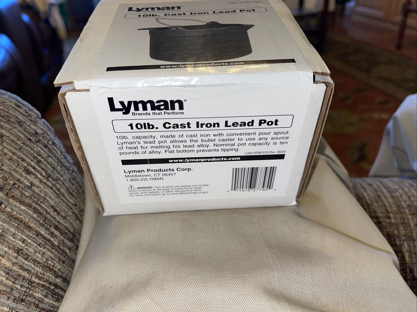Lyman Lead Pot 10Lb Cast Iron 2867795 New In Box Pot Sealed In Plastic