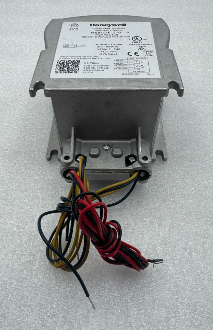 HONYWELL MS8104F1210 TWO POSITION DIRECT COUPLED ACTUATOR