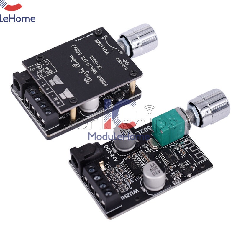 502L 50W*2 Mini Bluetooth 5.0 Digital Stereo Audio Power Amplifier Board DC5-24V