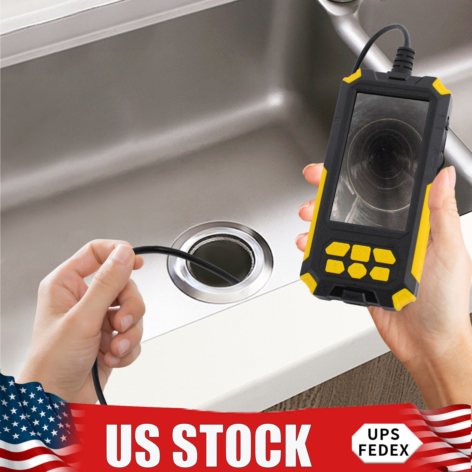 1200TVL HD Pipeline Endoscope Inspection Camera 140° Borescope Endoscope Camera