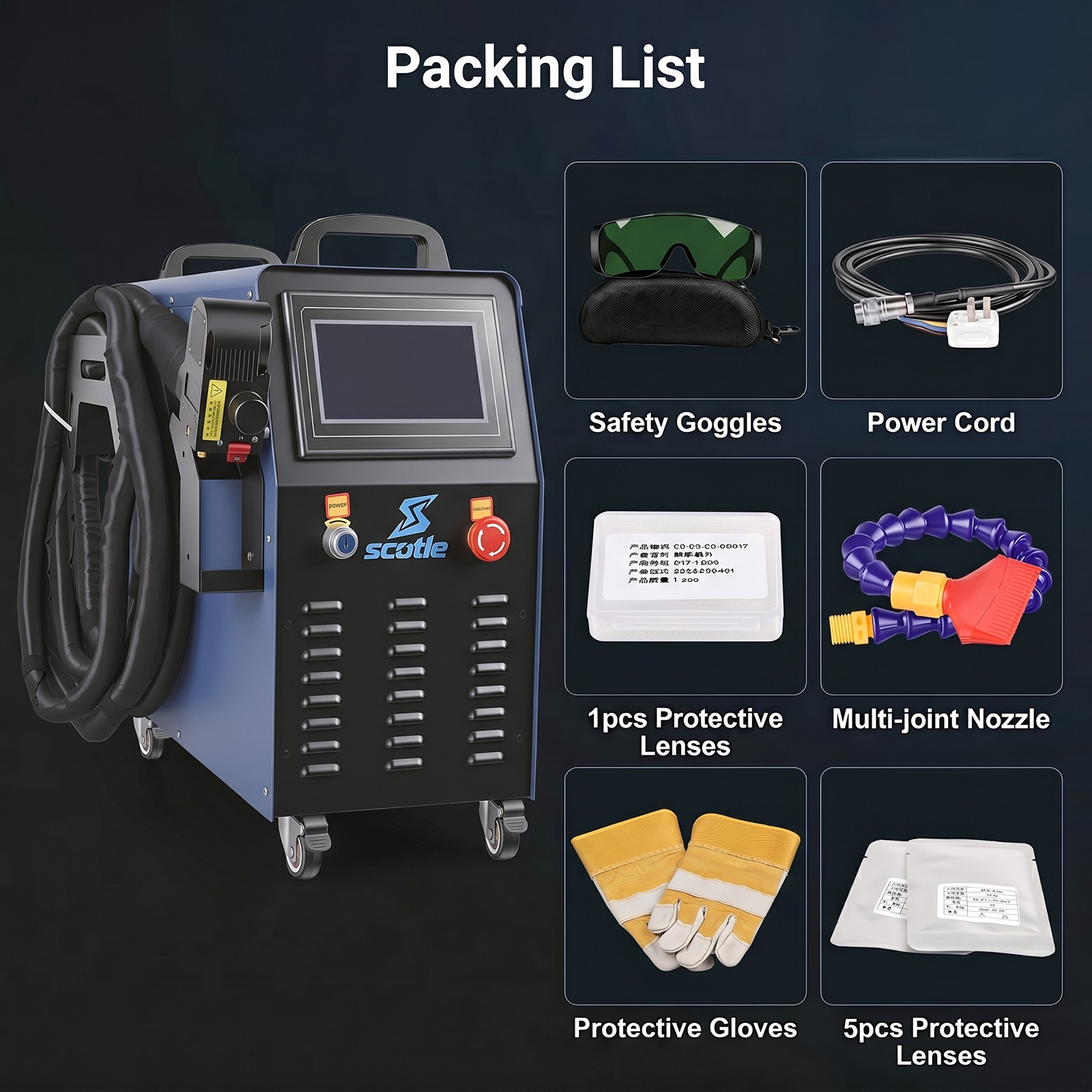 1200W Raycus Laser Cleaning Machine -Rust Paint Oxide Remover double pendulum US
