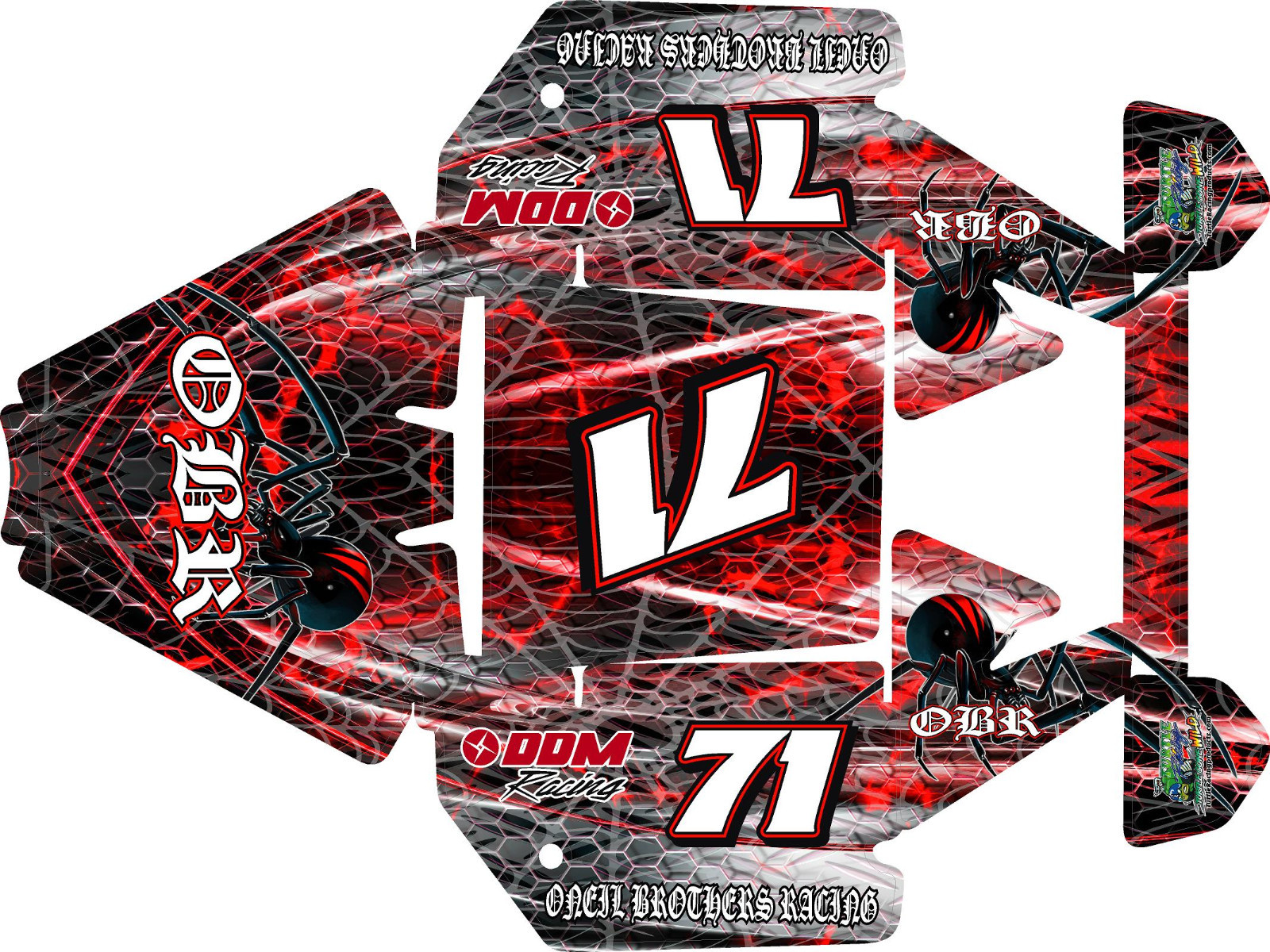 KRAKEN TSK CLASS ONE ROLL CAGE    wrap decals stickers PSYCHO OBR THEME