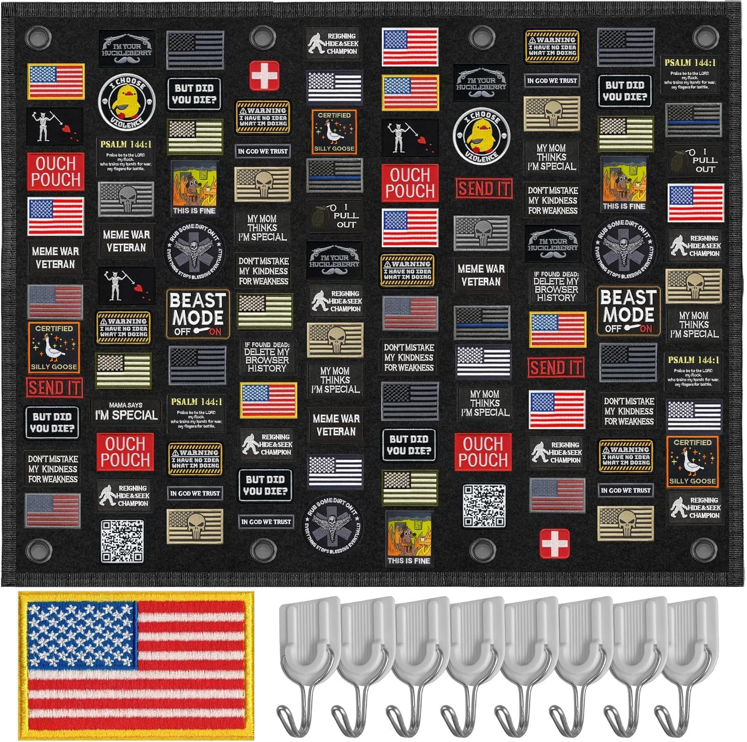 Tactical Patch Board (40" X 28") | Morale Patch Hanging Wall Panel Display Holde