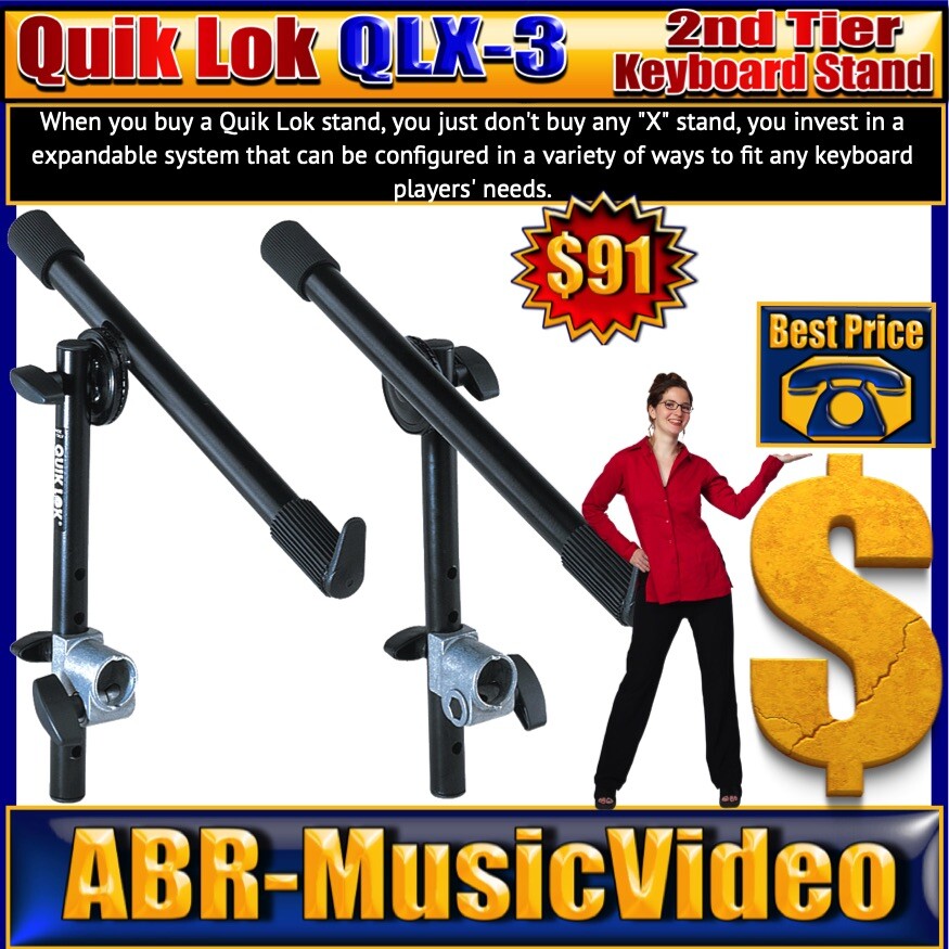 Quik Lok T-22 Double Tier Keyboard Stand
