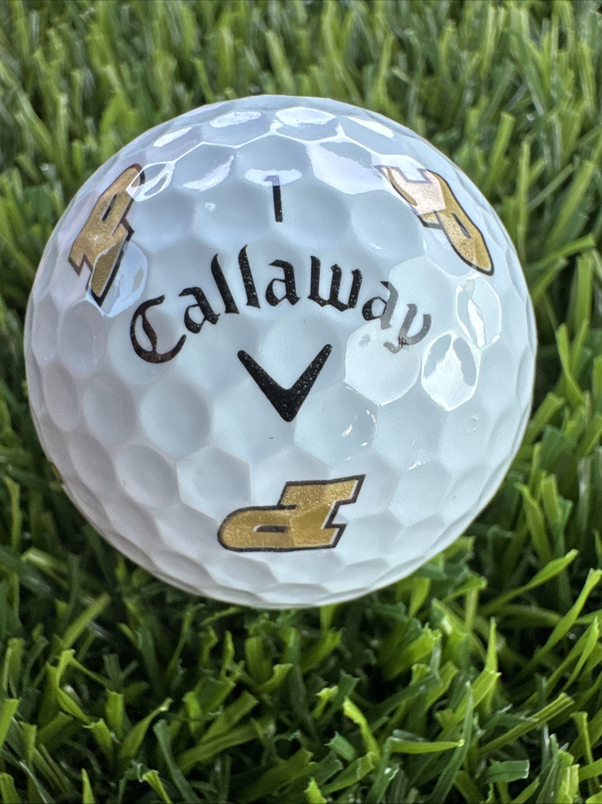 Purdue Boilermaker Birck Golf Complex Callaway Truvis Logo Golf Ball Chrome Tour
