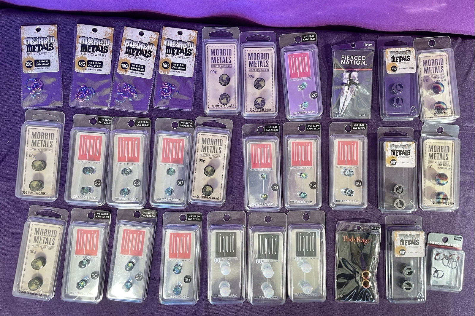 Body Piercing Jewelry Mix Lot Of 30 Wholesale New Retail Packaging