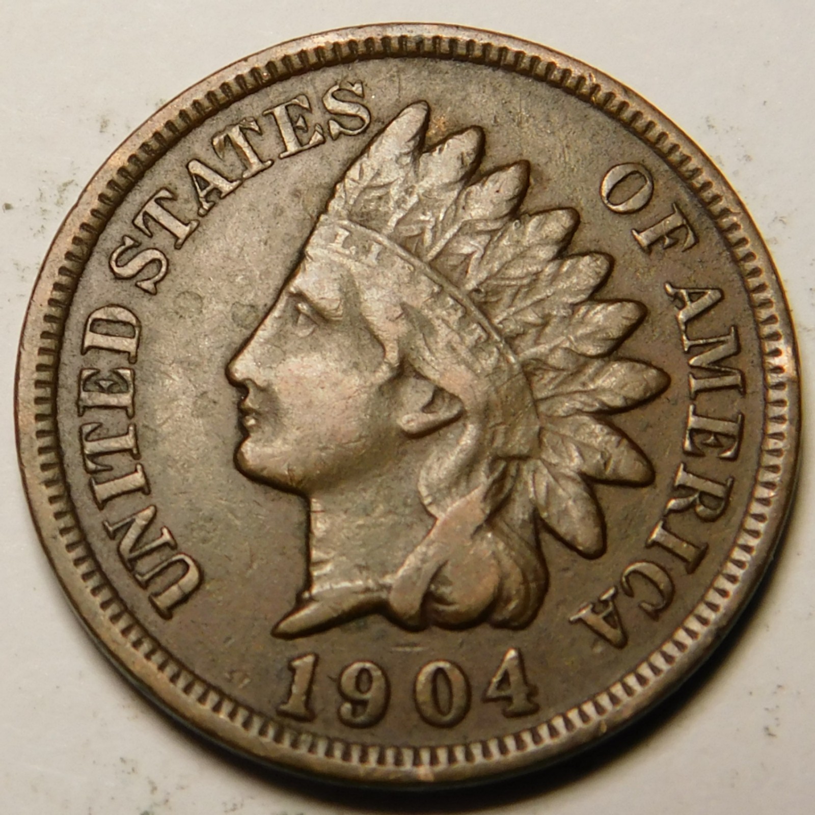 1904 Indian Head Cent Penny VF-EF "Actual Coin Pictured"