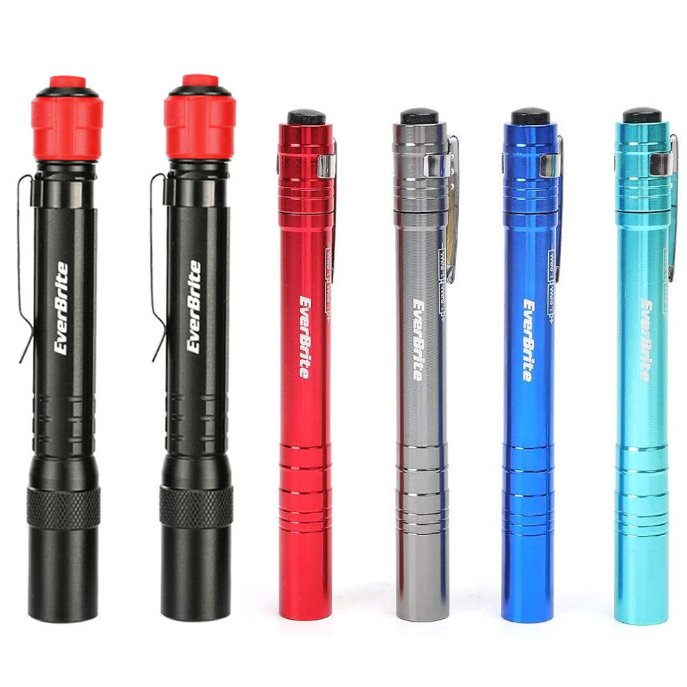 LED Penlight Portable Pocket Pen Flashlight With Clip AAA Batteries Included New