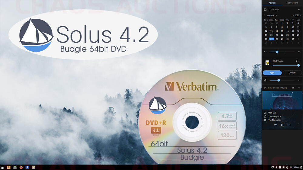 SOLUS 4.2 LINUX INSTALL & LIVE 64bit DVD