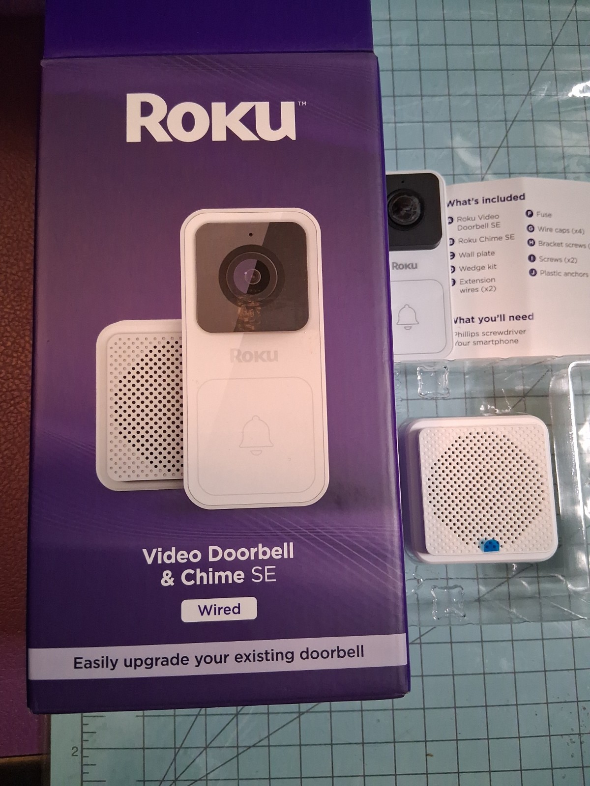 Roku Smart Home Wired Video Doorbell & Chime - 1080p HD Doorbell Camera