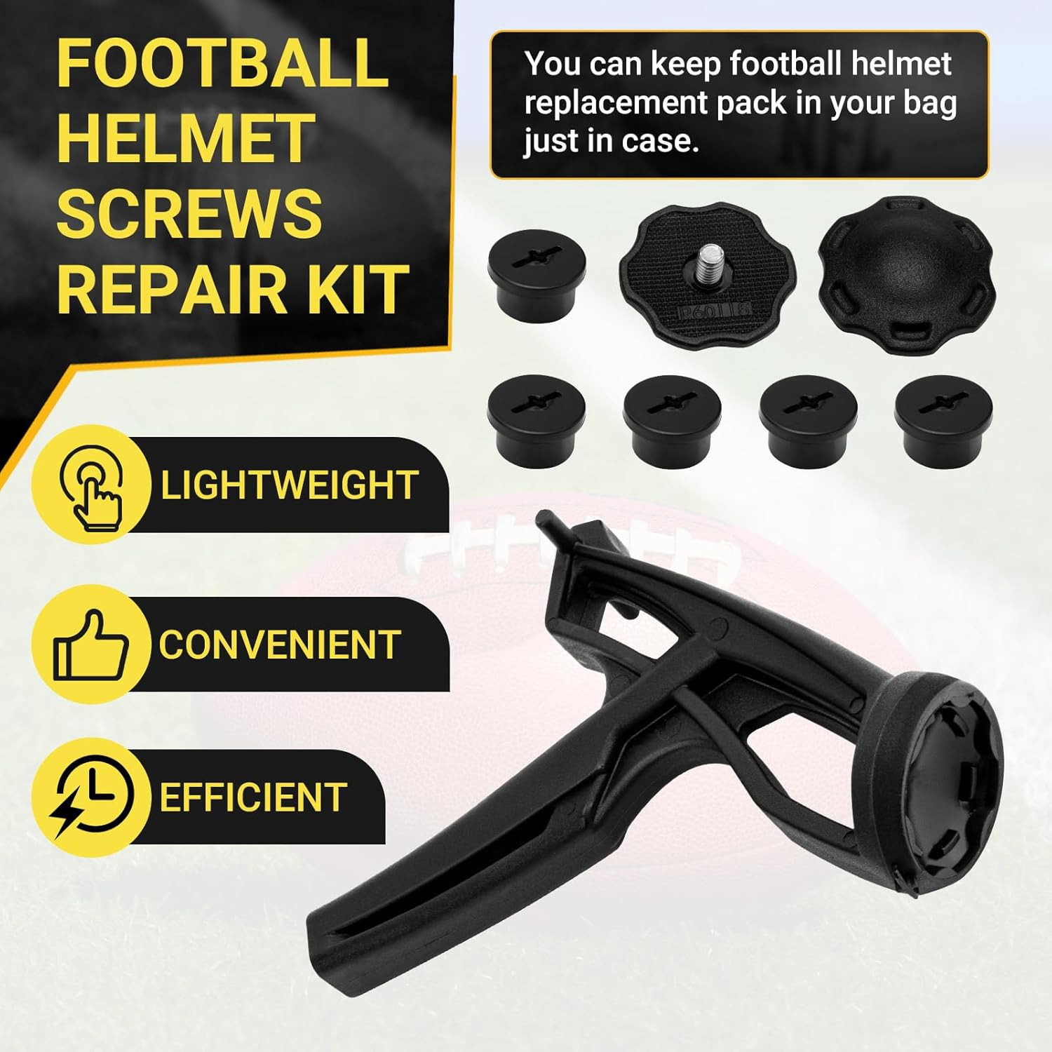 Riddell Speedflex Helmet Quick Release Tool Kit with Chinstrap Repair Components