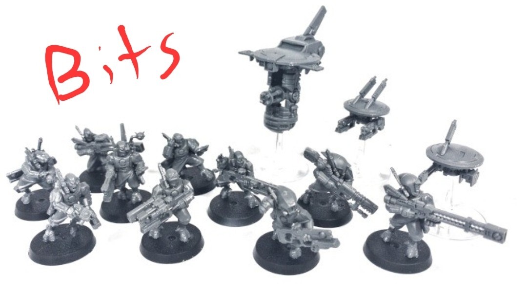 Warhammer 40k bits Tau pathfinder kill team. Bits, drones, individual models!