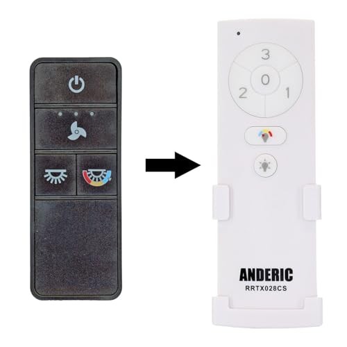 RRTX028C-S Replacement Ceiling Fan Remote Control Compatible with Hampton Bay