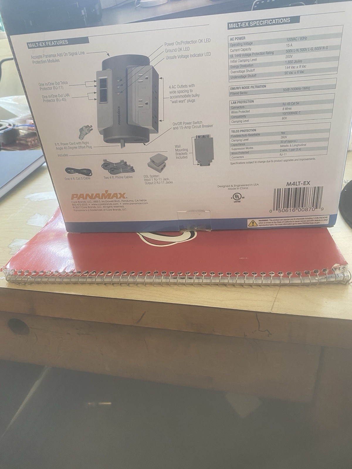 BRAND NEW Panamax M4LT-EX Noise Filtration Surge Telephone, Data Line Protection
