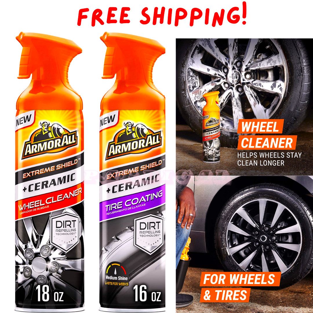 Armor All Wheel and Tire Cleaner, Extreme Shield + Ceramic Wheel Cleaner and Tir