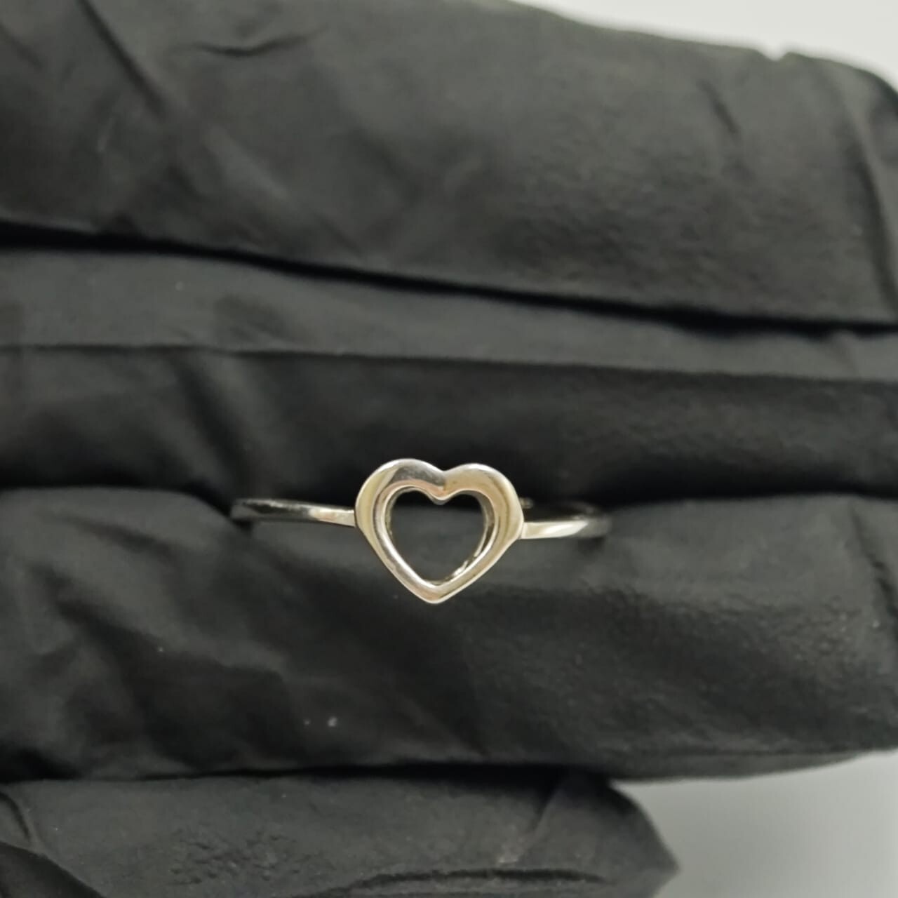 Valentine Gift For Her Open Heart Toe Ring Solid Metal White Gold Plated Silver