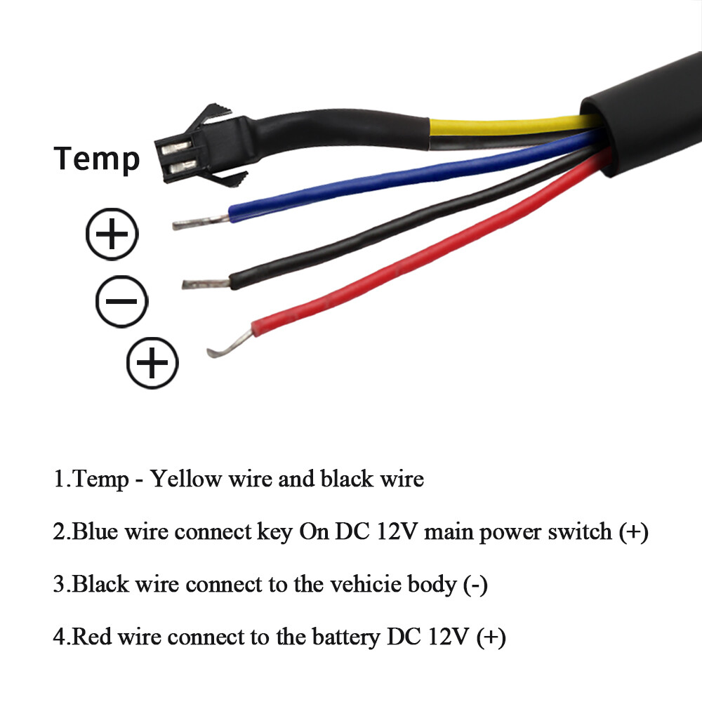 Motorcycle car etc.temperature Thermomete Voltage Time LED Display 3 in 1 Meter