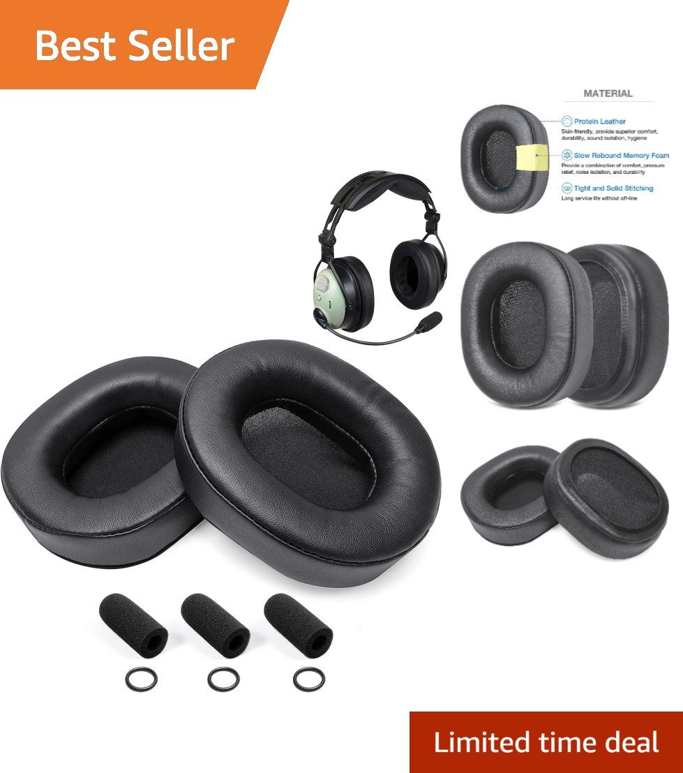 Noise-Reducing Ear Cushions for David Clark Aviation Headsets - Easy Install
