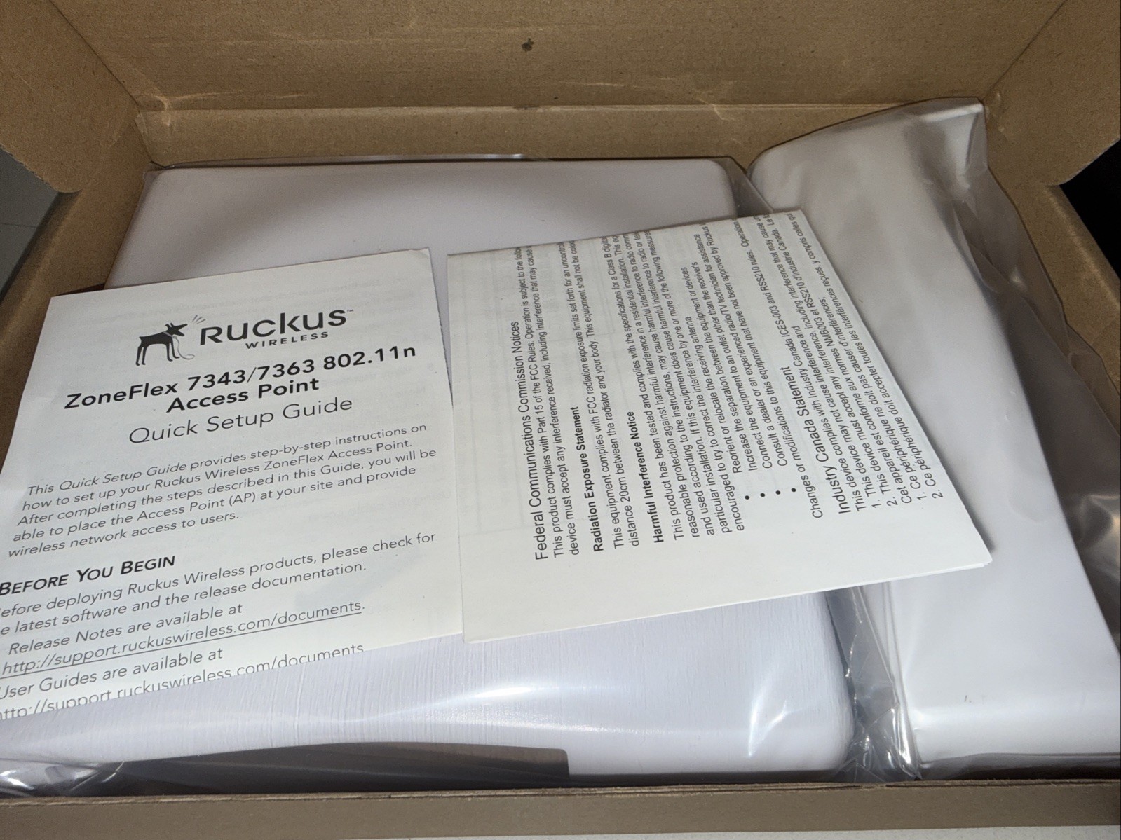 NEW OPEN BOX Ruckus zoneflex 7300 series 901-7363-US00 Access Point