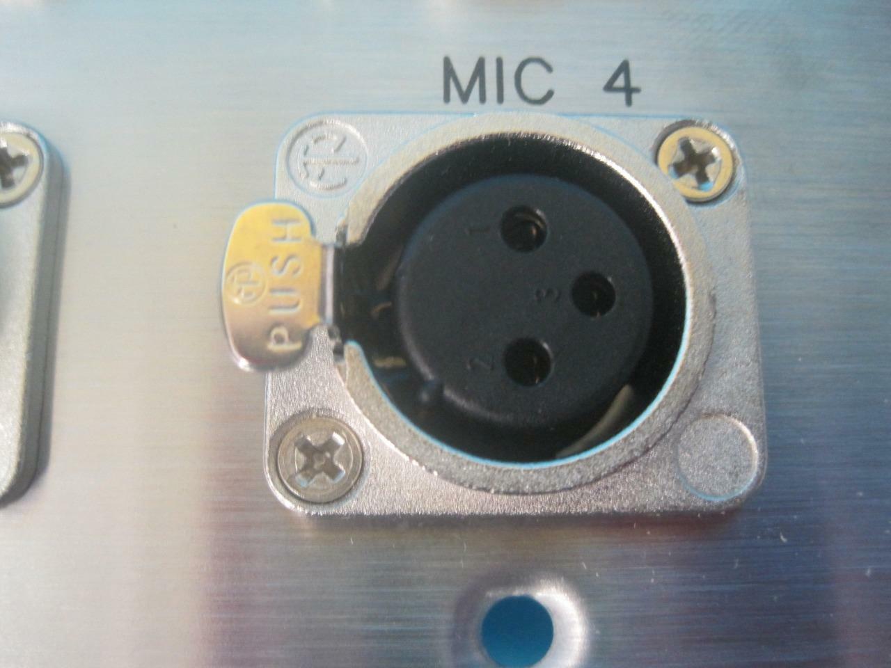 New Leviton 4 Port Stainless Steel Microphone Wall Plate w/Connectors
