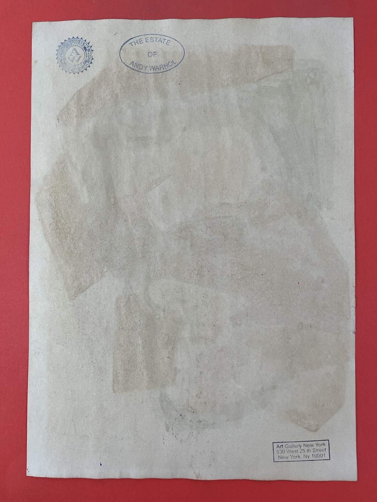 Andy warhol Drawing on paper (Handmade) signed and stamped