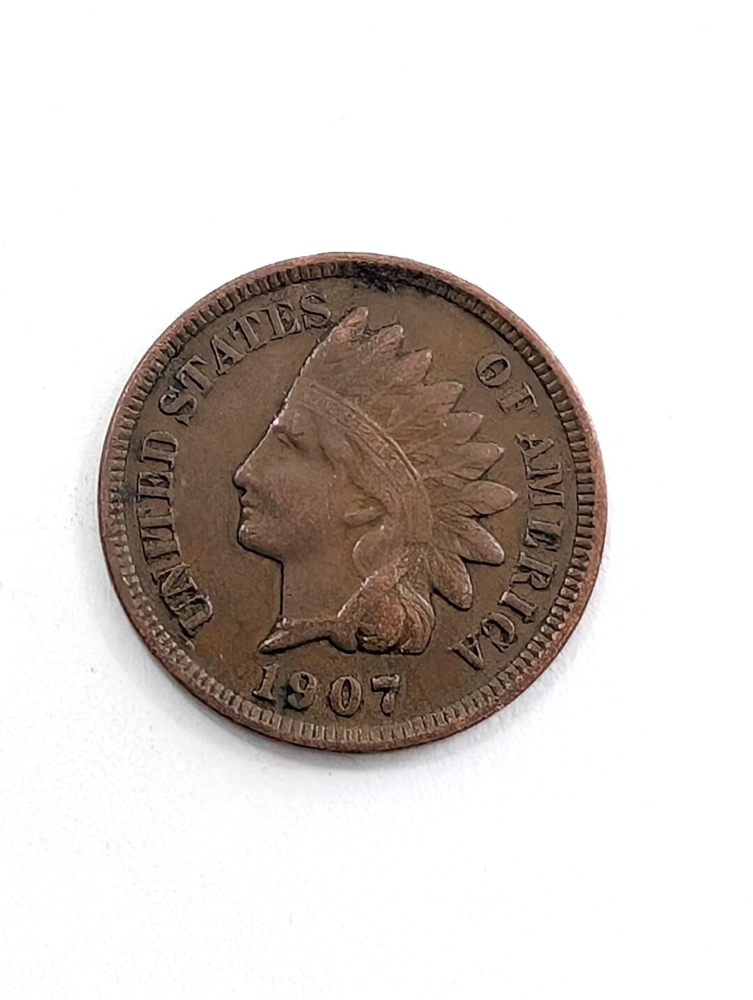 1907  - INDIAN HEAD CENT- B 332