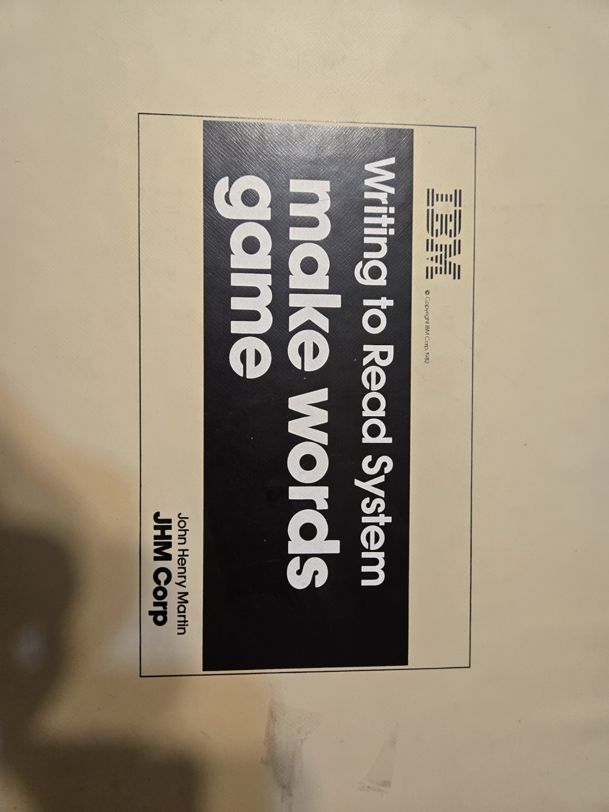 Make Words Game" component of the IBM Writing to Read System (1982)