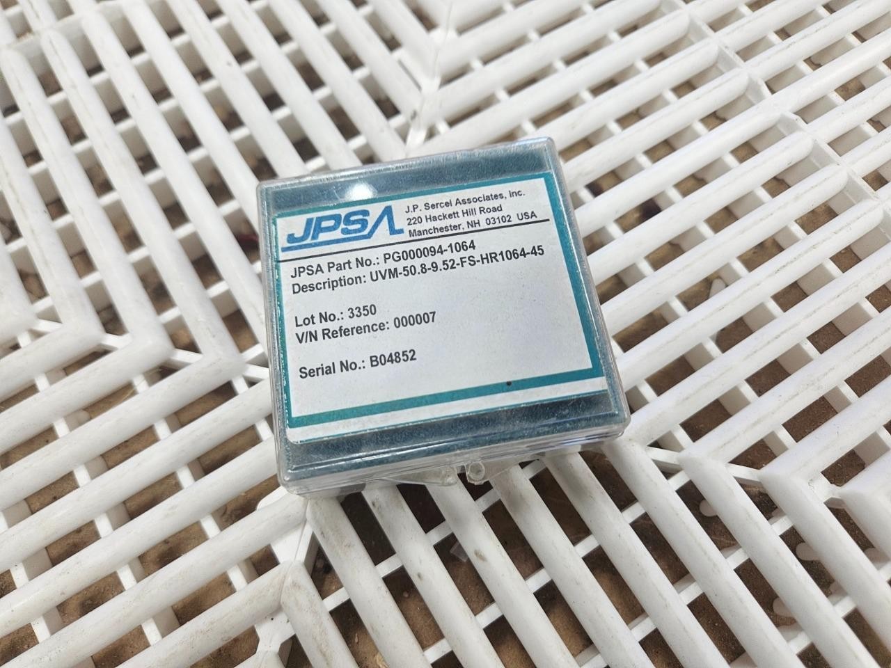 New JPSA UVM-50.8-9.52-FS-HR1064-45 Clear Laser Optical Window 2" x 1064nm