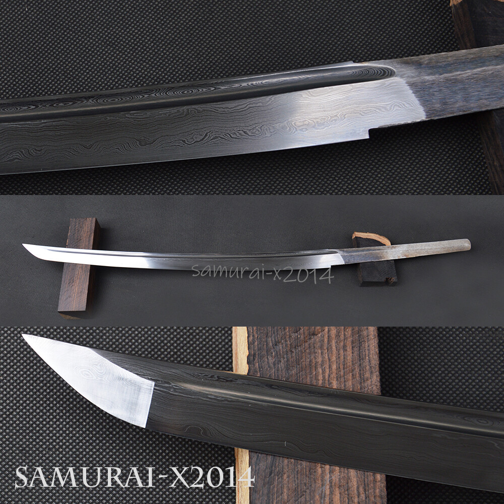 Handmade Sharp Bare Blade Folded Steel For Japanese Naked Wakizashi Blank Sword