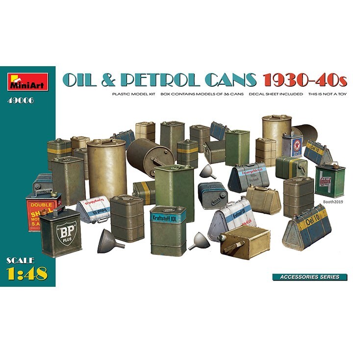 Miniart #49006 1/48 Oil & Petrol Cans 1930-40s