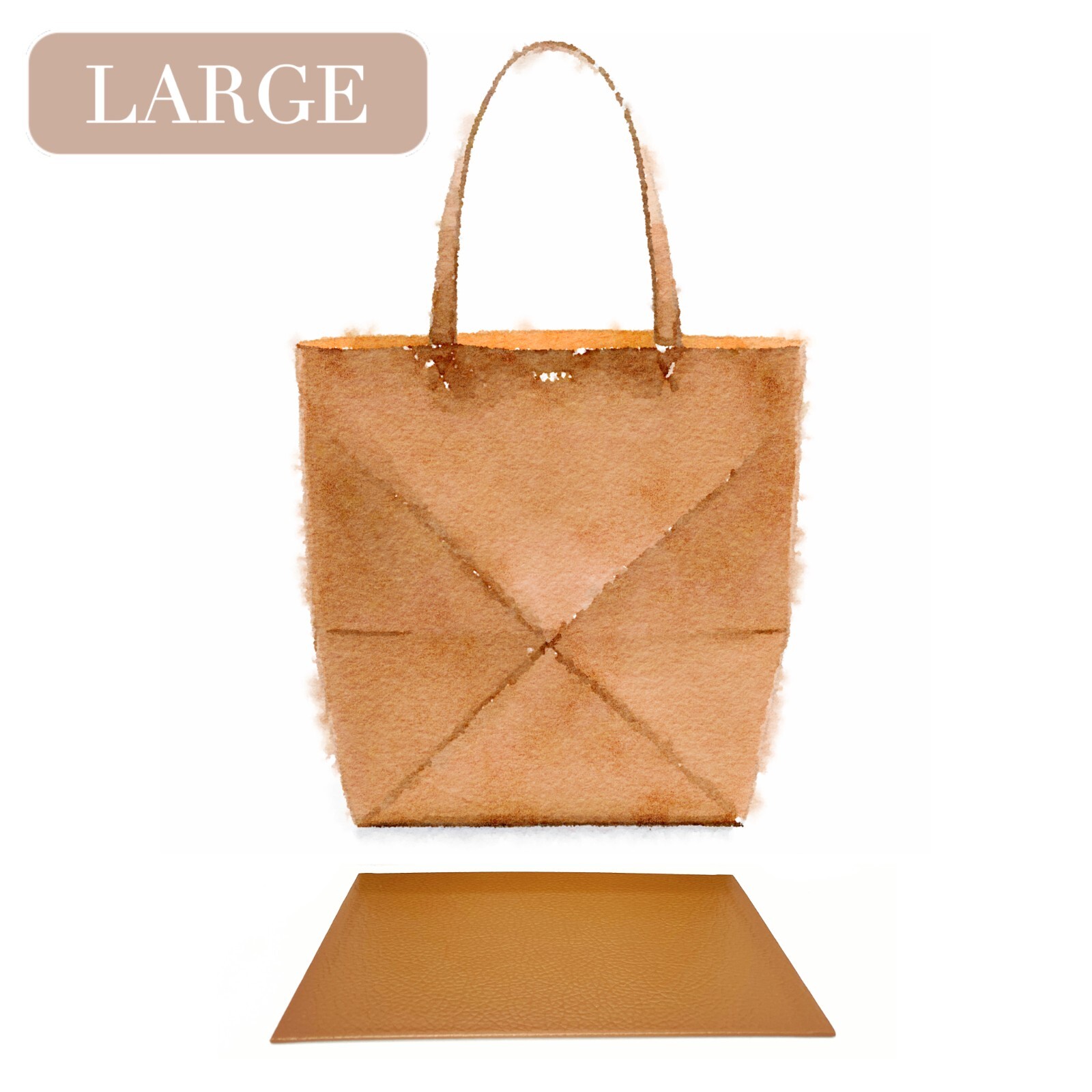 Base Shaper Bag Insert Saver for LOEWE Puzzle Fold Tote Bag Large