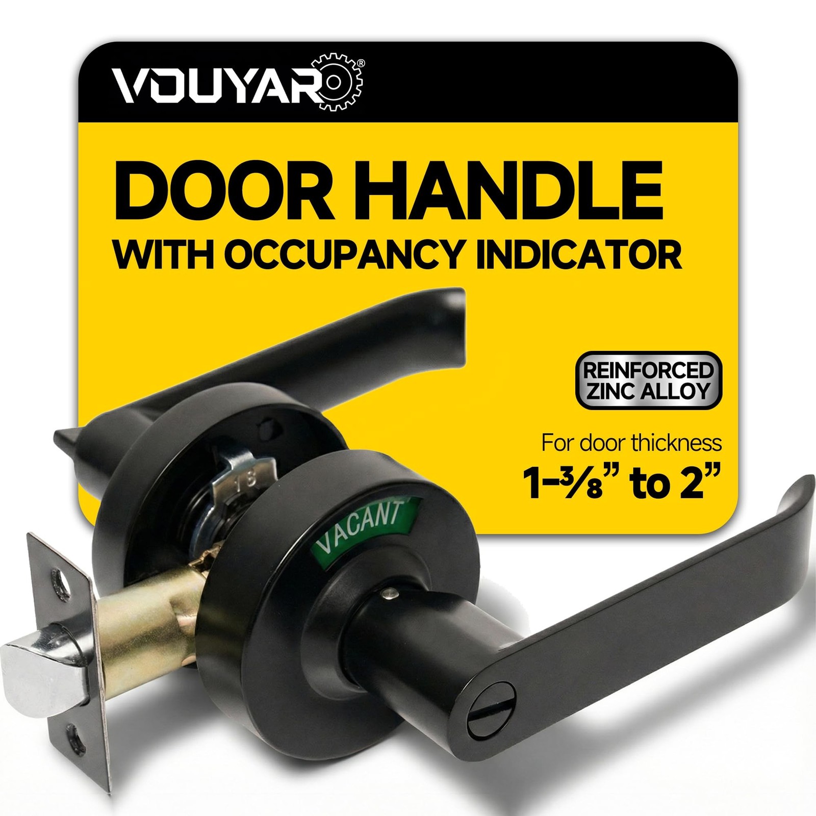 Vacant Occupied Bathroom Lock, Commercial Door Handle with in-use or Vacancy ...