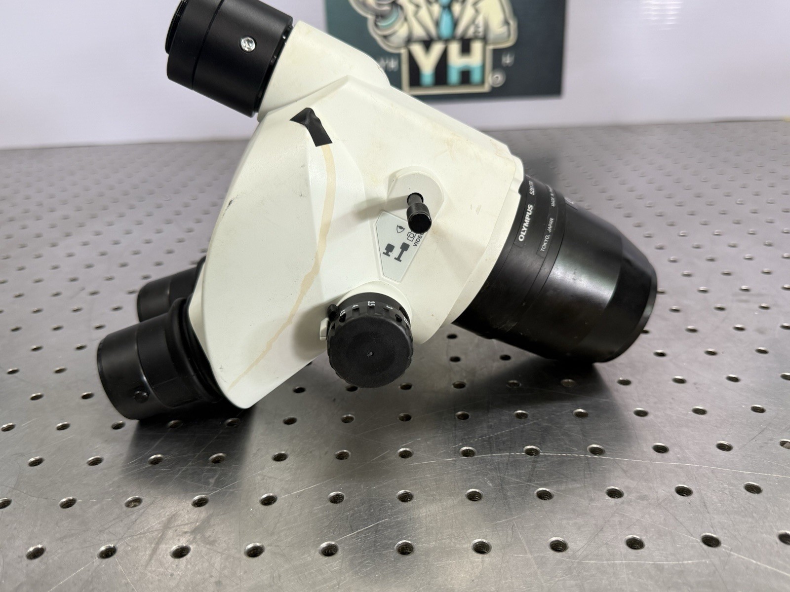 Olympus SZ61TR Stereo Microscope Trinocular Zoom Head Tested Video