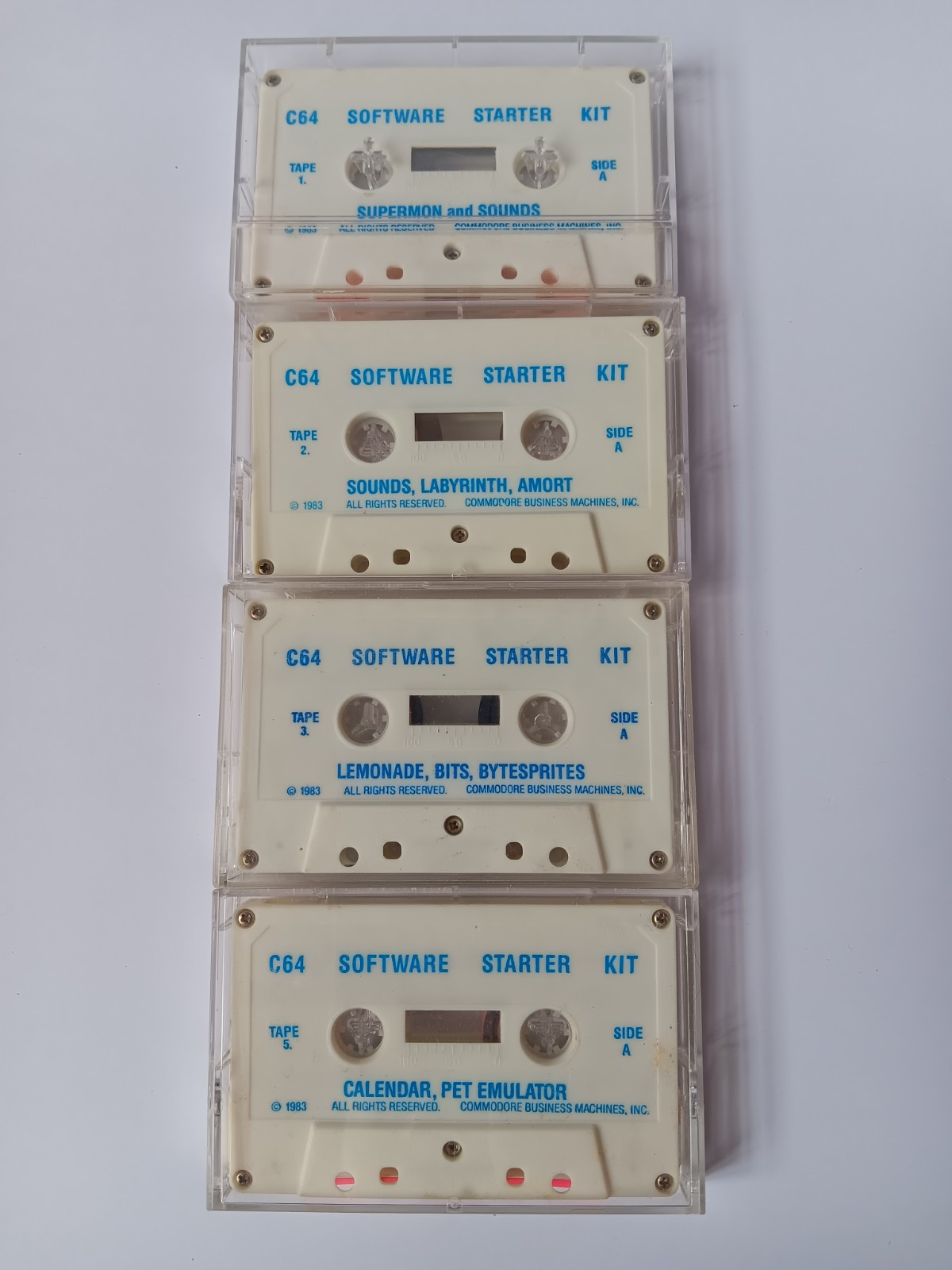 Commodore 64 Cassettes UNTESTED Software Starter Kit, Slinky, Forbidden Forest