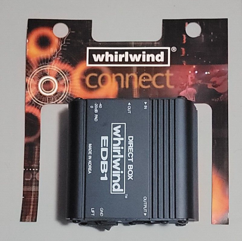 Whirlwind EDB1 1-Channel Passive Instrument Direct Box PA System Live (Open Box)