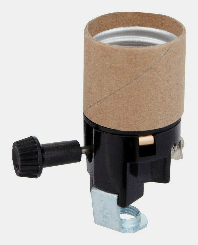 Jandorf PHENOLIC Medium Base (E26) On/Off Turn Knob SOCKET 1pk Paper Liner 60530