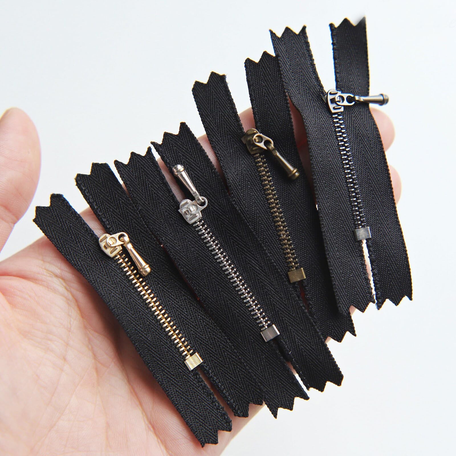4cm/1.6 Super Tiny Closed End Zippers, Micro Mini Zippers, Doll Zippers, Whit...