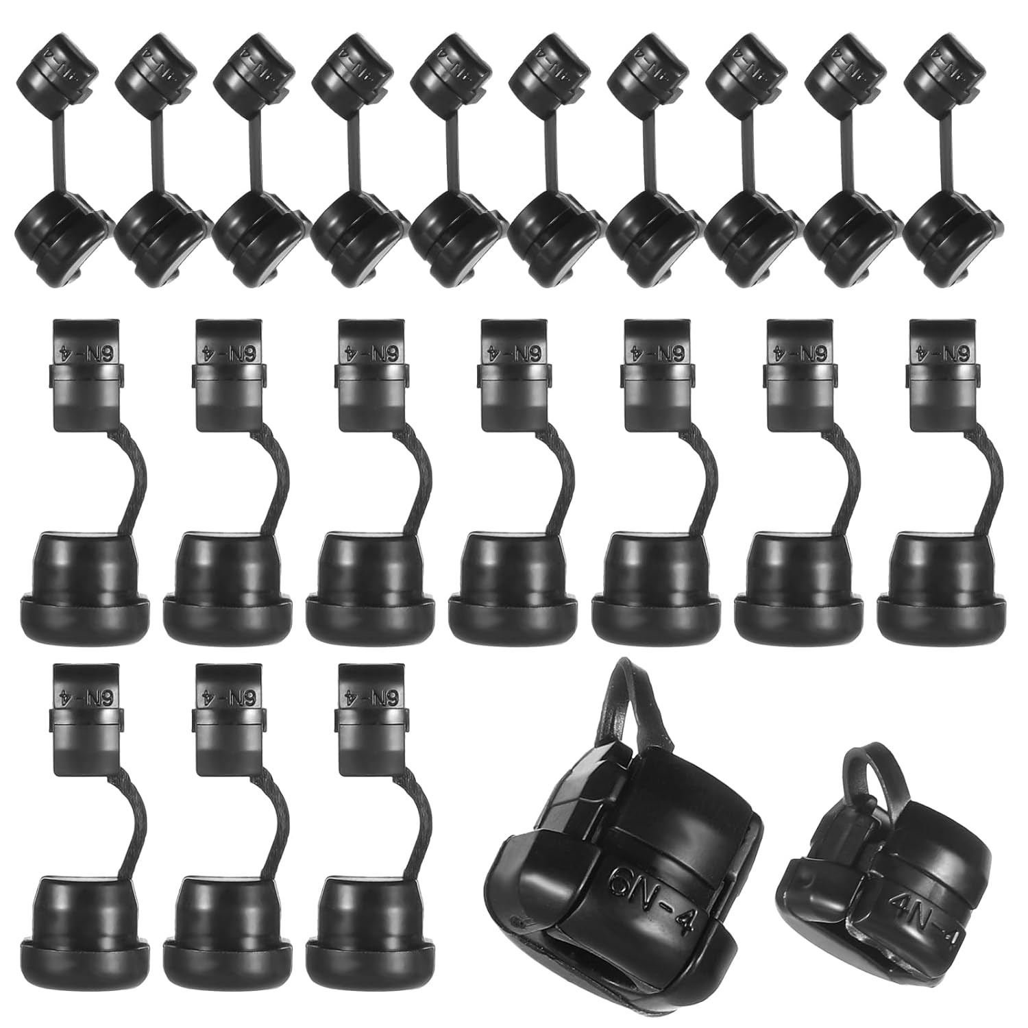 20Pcs 6N-4 & 4N-4 round Strain Relief Cord Connector Power Cord Strain Relief