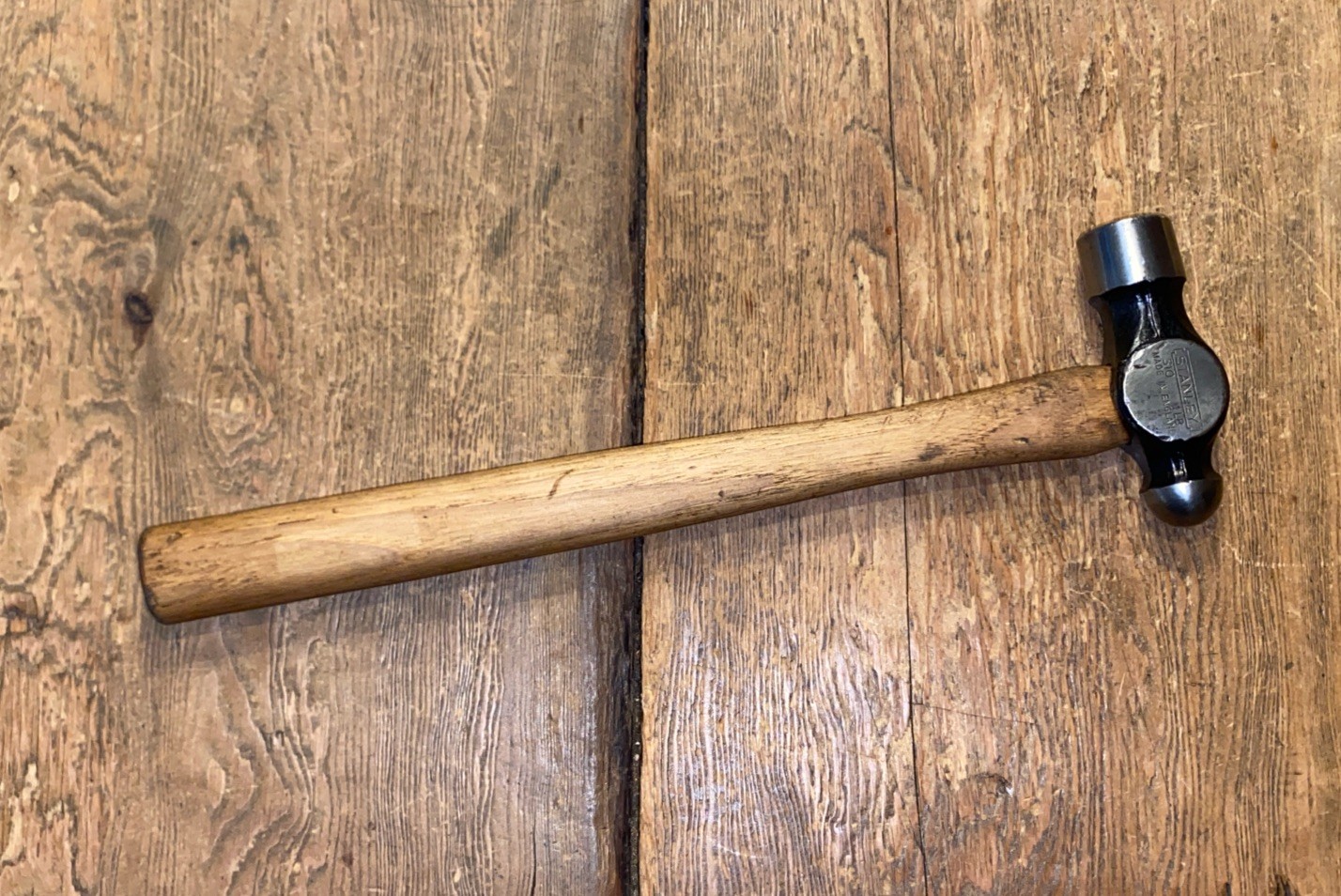 VINTAGE STANLEY BALL PEIN HAMMER 310 1LB ASH HANDLED CARPENTERS OLD TOOLS VGC