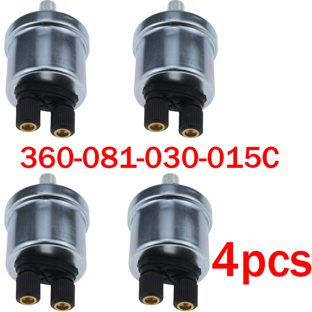 4pcs Engine Oil Pressure Sensor Sender Switch 1/8"-27 NPTF 0-150PSI 0-10 Bar New