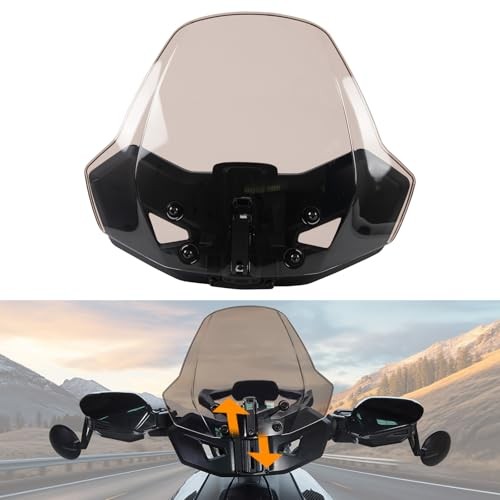 Can-Am Ryker Front Windshield - 3" Adjustable - Dark Tinted - Dark