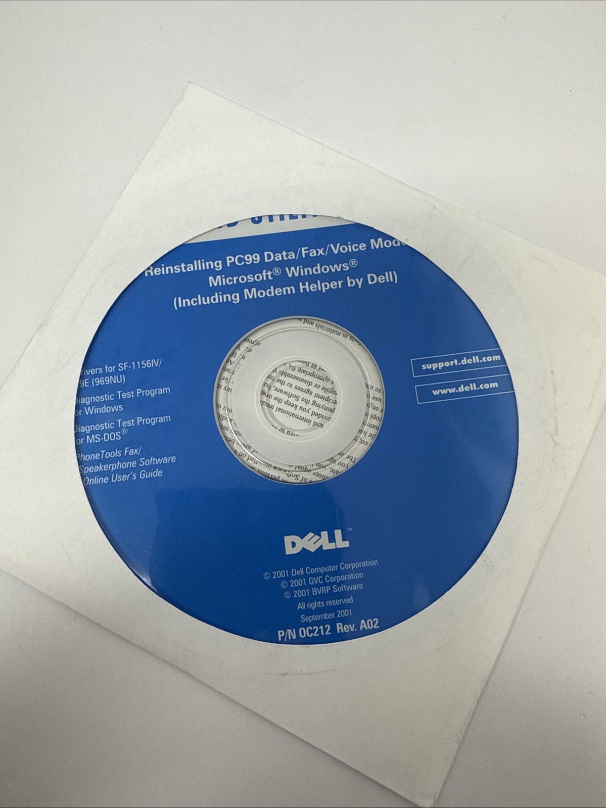 Dell Drivers And Utilities For Reinstalling PC99 Data/Fax/Voice - Sealed CD-ROM