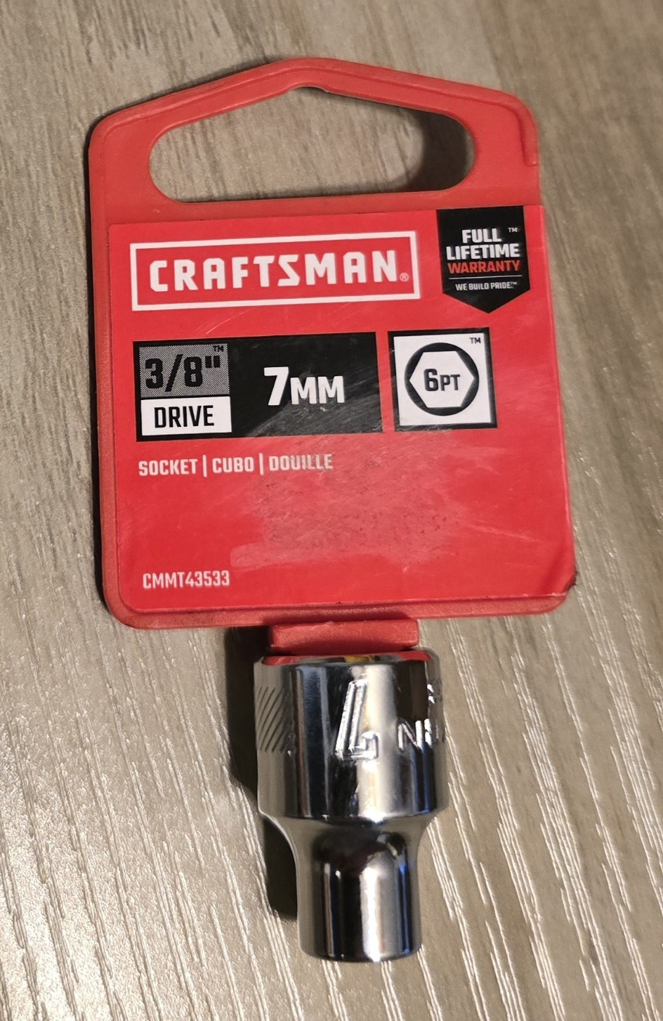 Craftsman 7mm Socket 3/8 Drive Chrome 6 Point
